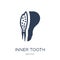 Inner Tooth icon. Trendy flat vector Inner Tooth icon on white b