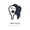 inner tooth icon on white background. Simple element illustration from Dentist concept