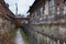 The inner walls of the medieval Great Mill in Gdansk, Poland.