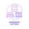 Innerspring mattress purple gradient concept icon