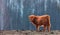 Innocence Unveiled: Adorable Wild Cow Calf Amidst Early Spring