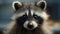 Innocence Unveiled: Closeup Portrait of a Tiny, Cute Baby Raccoon
