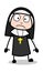 Innocent - Cartoon Nun Lady Vector Illustration