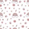 Innocent childish images seamless pattern of color pictures