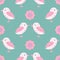 Innocent pink bird pattern