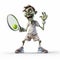 Innovating Techniques: The High-energy Zombie Tennis Player