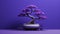 Innovating Techniques: Purple Bonsai Tree In Zbrush Style