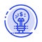 Innovation, Finance, Finance, Idea, January Blue Dotted Line Line Icon