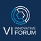 Innovation forum logo. Digital honeycomb in a circle