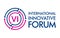 Innovation forum logo. The number of the event in a circle