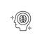 Innovation head brain icon. Element of brain concept
