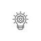 Innovation icon in flat style. Lightbulb with cogwheel vector illustration on white isolated background. Idea business concept