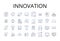 Innovation line icons collection. Creativity, Ingenuity, Originality, Novelty, Progression, Advancement, Modernization