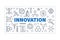 Innovation Science outline banner. Vector illustration