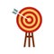 Innovation target icon flat isolated vector