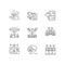 Innovation technology linear icons set