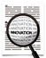 Innovation word under magnifying glass