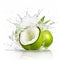 Innovative Coconut Splash: Detailed Composition With Elaborate Fruit Arrangements