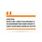 Innovative orange quotation template with quotes. Creative vector banner illustration with a quote in a frame with quotes. Vector