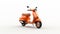 Innovative Orange Vespa Scooter: Smooth, Polished, And Realistic