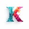 Innovative Page Design With Beautiful Letter K And Chromatic Waves