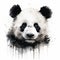 Innovative Panda Artwork: Hyper-realistic Black And White Minimalism