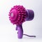 Innovative Pink Hair Dryer With Miki Asai Style On White Background