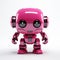 Innovative Pink Robot With Toy-like Proportions And Shiny Eyes