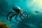 Innovative Robotic Octopus in Ocean Depths.