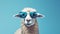 Innovative Sheep: Retro Glamor Sunglasses In Azure