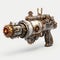 Innovative Steampunk Gun Design With Realistic Usage Of Light And Color
