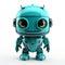 Innovative Teal Android Robot With Lifelike Features