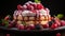 Innovative Techniques For Creating Multi-layered Waffle Compositions With Cherries