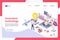 Innovative technology isometric landing page vector template