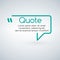 Innovative vector quotation template in quotes. Creative vector banner illustration with a quote in a frame with quotes. Vector il