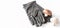 innovative vegan leather gloves made of mycelium fiber. alternative sustainable fabric. mushroom textile plant based and