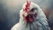 Innovative Wildlife Photography: White Rooster With Red Beard