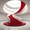 innovative world of business with an office featuring spiral stairs.