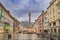 Innsbruck Austria, city skyline at St. Anne`s Column town square