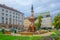 INNSBRUCK, AUSTRIA, JULY 26, 2016: View of the Rudolfsbrunnen fountain situated in Innsbruck, Austria.INNSBRUCK, AUSTRIA