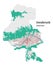 Innsbruck vector map. Detailed map of Innsbruck city administrative area. Cityscape panorama. Road Map with buildings, water,