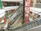 Inorbit mall, vashi, navi mumbai , maharashtra ,india , 14 November 2017 :empty escalator view inside mall with people crowd