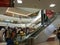 Inorbit mall, vashi, navi mumbai , maharashtra ,india , 14 November 2017 : escalator view inside mall with people crowd