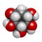 inositol (myo-inositol) molecule. 3D rendering.  Inositol and its phosphates play essential roles in a number of biological