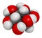 inositol (myo-inositol) molecule. 3D rendering.  Inositol and its phosphates play essential roles in a number of biological