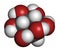 inositol (myo-inositol) molecule. Inositol and its phosphates play essential roles in a number of biological processes. Atoms are