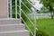 Inox steel fence with stairways