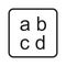 Input Latin Lowercase icon  image. Suitable for mobile apps, web apps and print media.