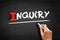 Inquiry text on blackboard