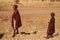 Inquisitive Maasai children in the Serengeti Park